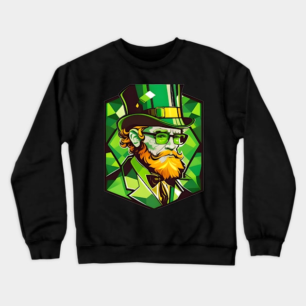 Happy Saint Patrick's Day Crewneck Sweatshirt by Rochelle Lee Elliott